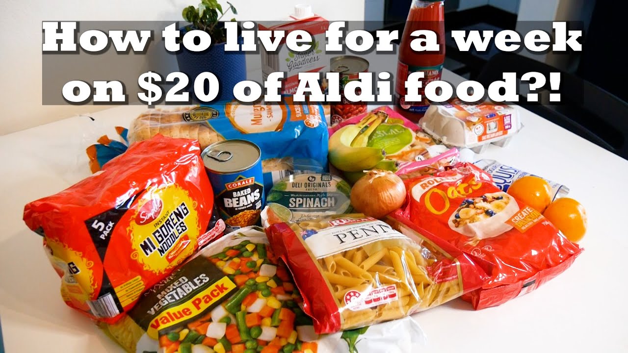 Making $20 of Aldi groceries last a week (Australia, 2021)