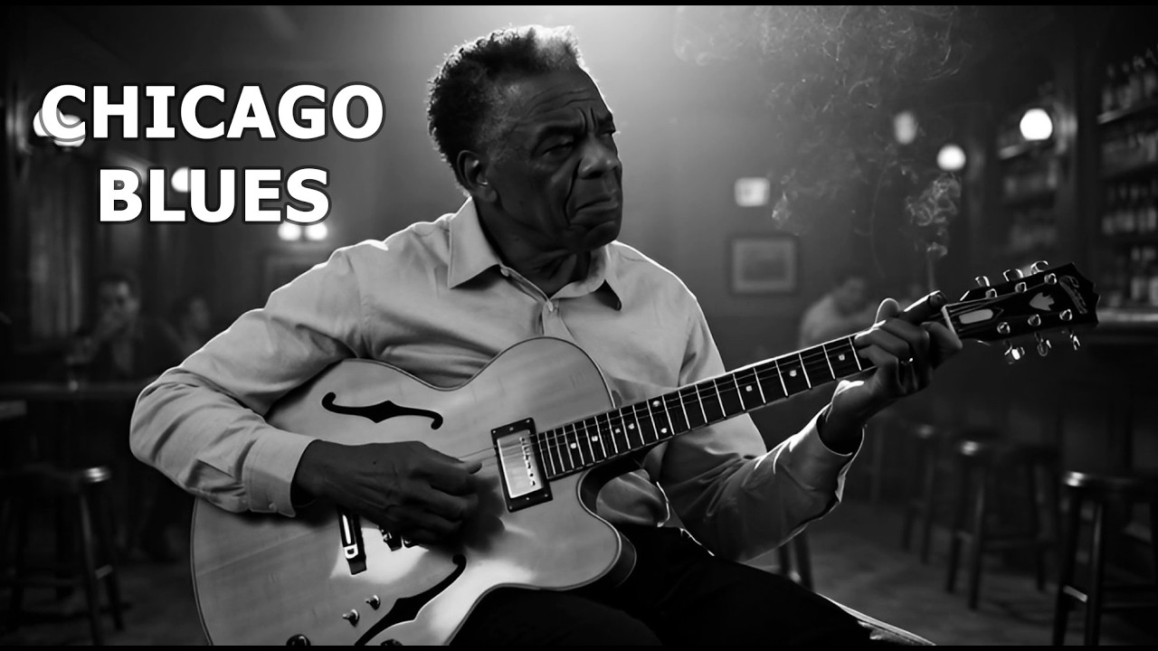 Chicago Blues Night 🎸 Soulful Electric Blues Guitar Music for Relaxing and Late Night Vibes