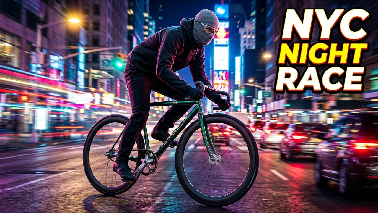 NIght Ride Racing the City Lights | Fixed Gear NYC