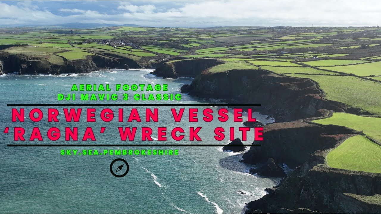 Dramatic 4K Drone Footage Of Beautiful Coast; Historical Wreck Site of The Norwegian Vessel 'Ragna'!