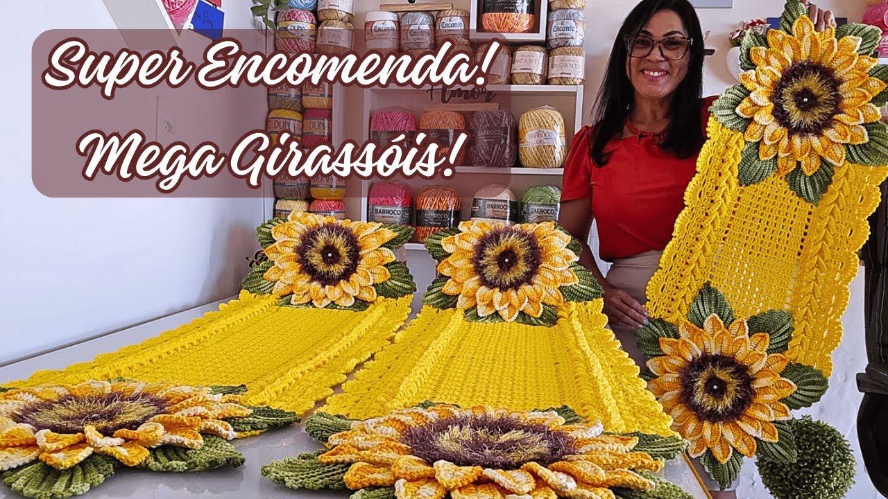 SUPER ENCOMENDA DE MEGA GIRASSÓIS!!! - Vlog de Crochê! - Alvenir Svagera