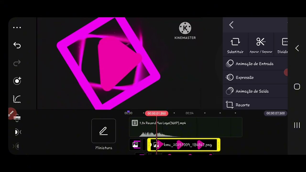 Recordplus logo remake kinemaster speedrun 20.8x speed