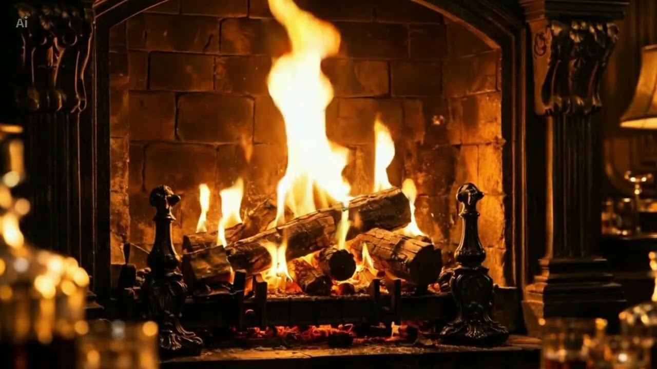 Cozy Fireplace Ambience 🔥 Relaxing Fire Sounds for Study, Focus & Chill