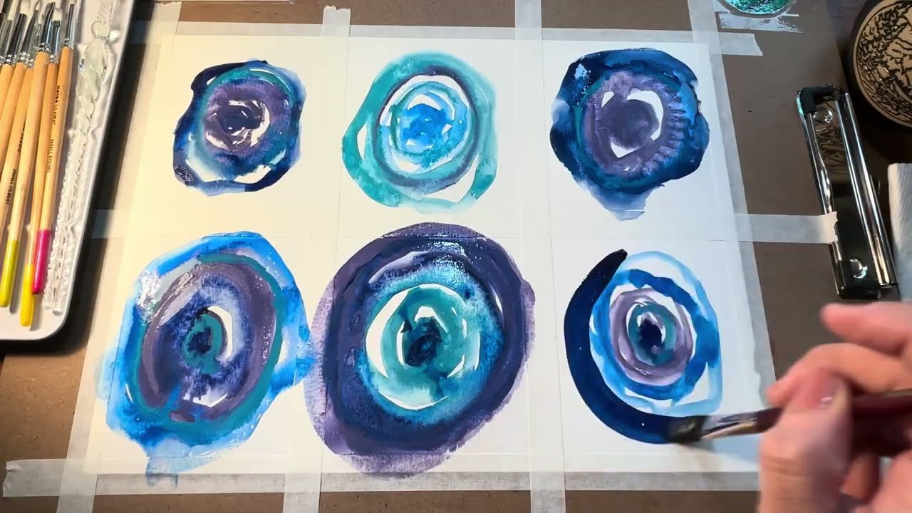 Pt. 1 Wonky Watercolor Circles & Mark Making | Art Play