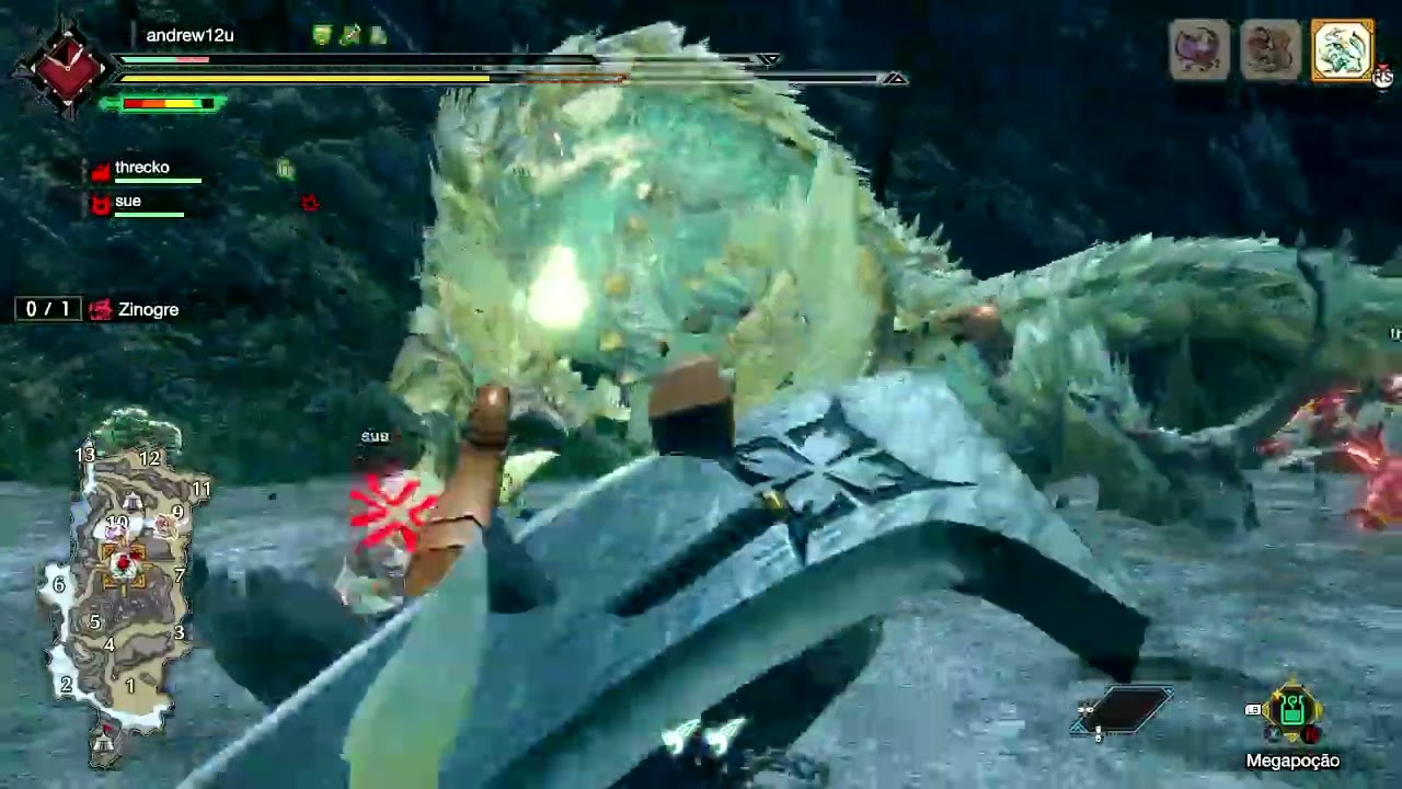 quase sendo amassado por zinogre de rank baixo ✊😞