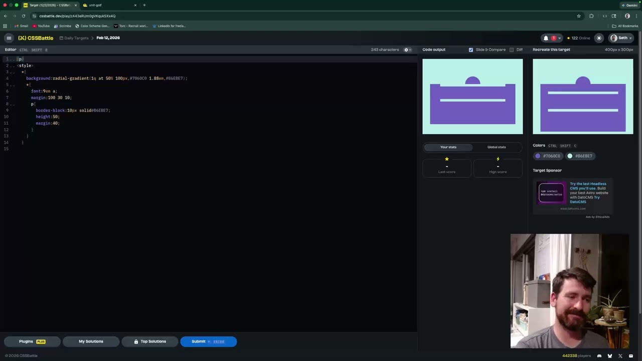 CSS Battle Daily Target - Open Envelope