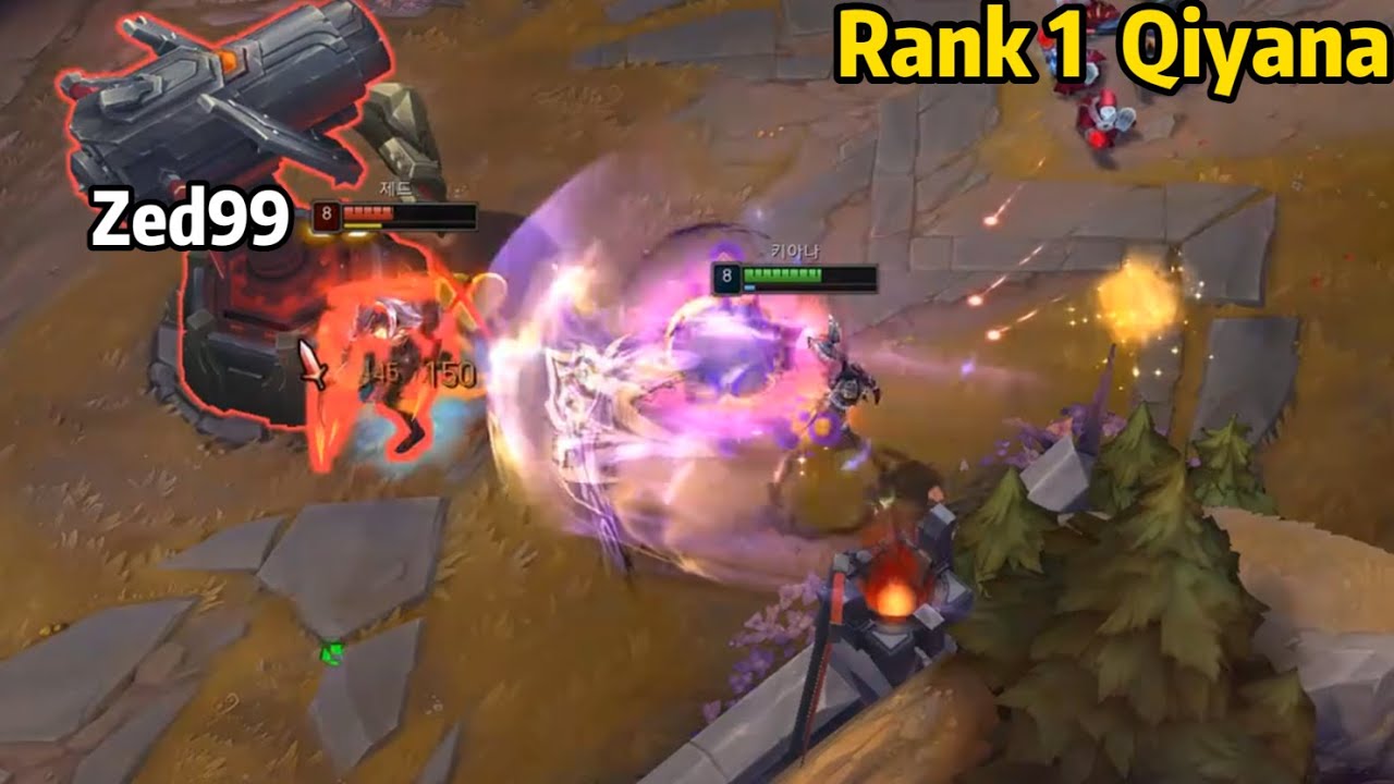 Rank 1 Qiyana VS Zed99 *KR CHALLENGER*