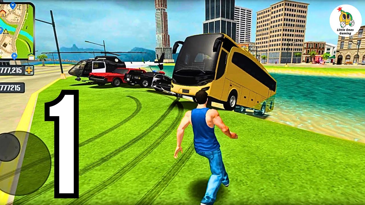 Go To Town 6 - Passanger Bus, Police Car, Helicopter & Car Driving In An Open World Game | Part 1