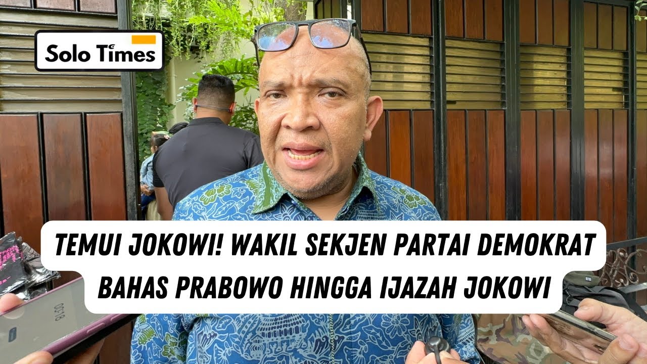 Wakil Sekjen Partai Demokrat Afriansyah Noor Temui Jokowi di Solo