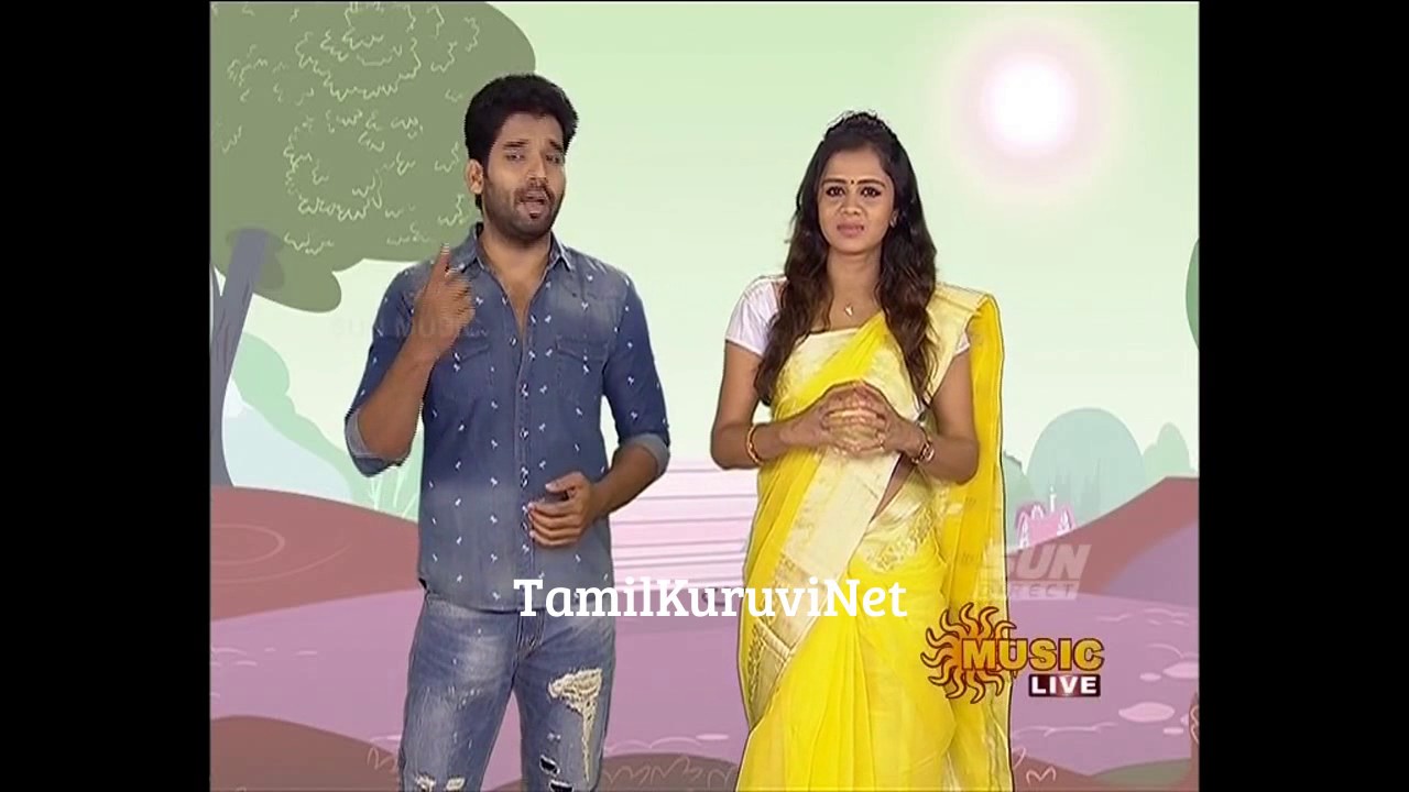 Vj Anjana Rangan _saree cute _ show cafe Tea Area HD Video ,tamil cute girls