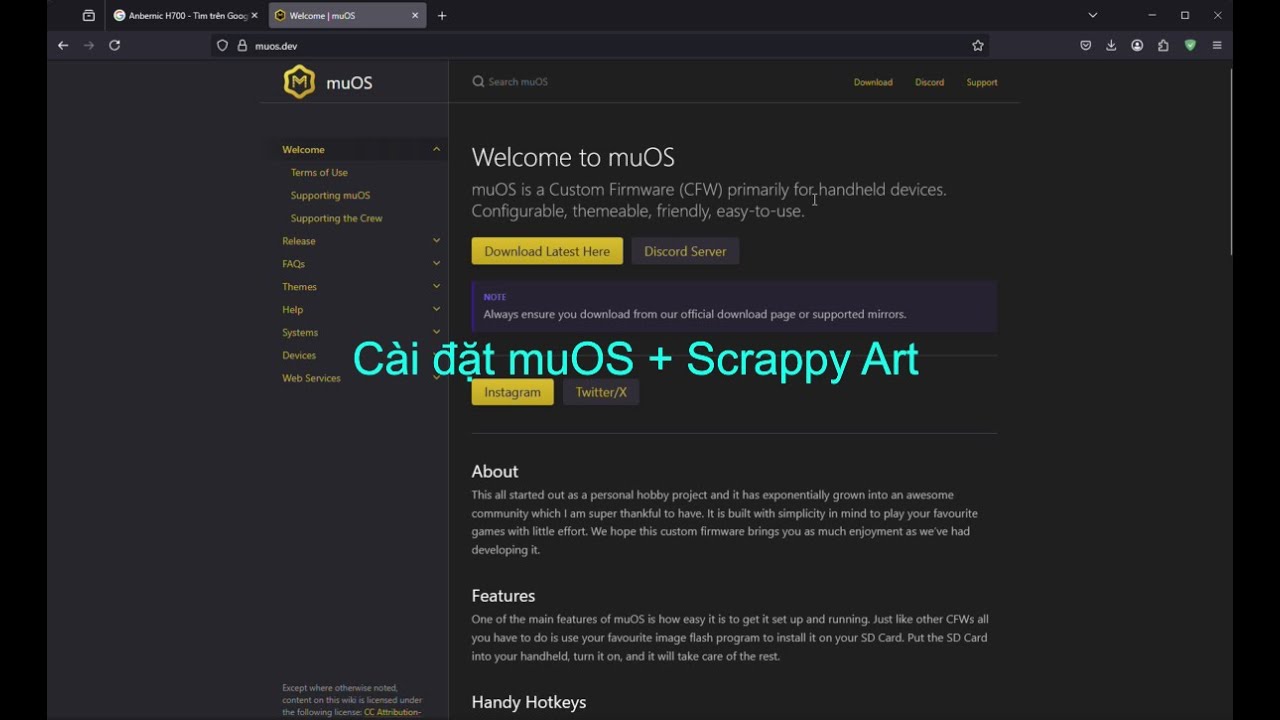 [Tutorial] Hướng dẫn cài đặt muOS cho máy chơi game Anbernic + ứng dụng cào ảnh cho muOS