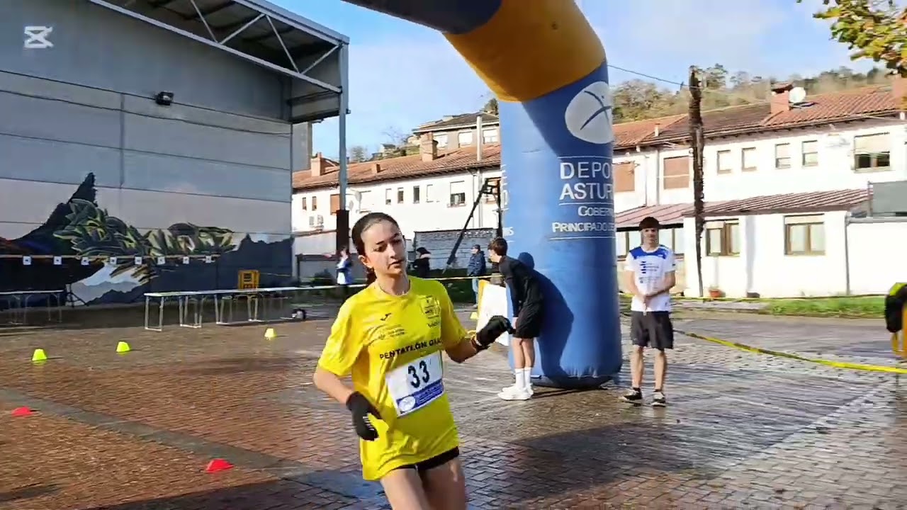 Campeonato de Asturias de Laser Run Mixto. Bimenes. 30/11/25. Alba + Cesar. Primera posición 