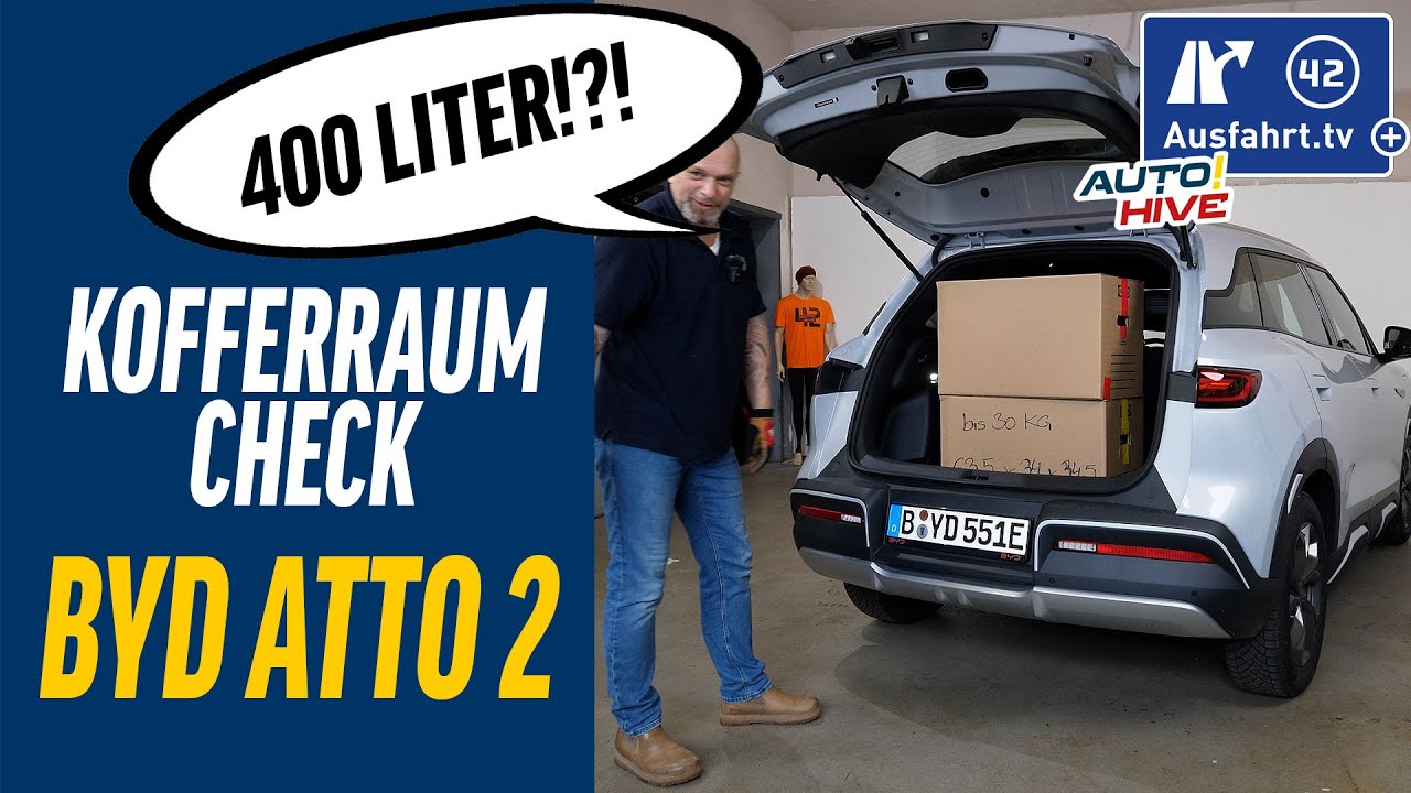 Kofferraum-Check: BYD Atto 2 - was passt in den Kofferraum? Fahrrad? Leiter? Koffer? Taschen?