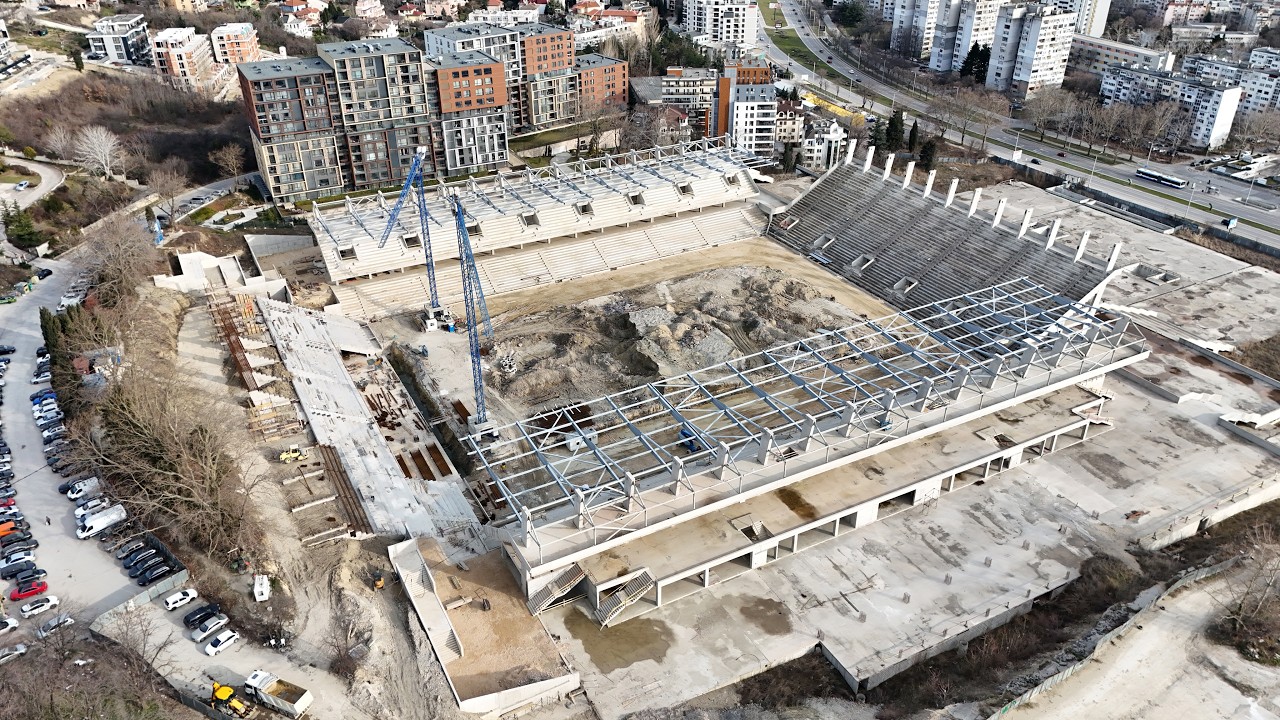 Стадион Варна в Строеж | Март 2026