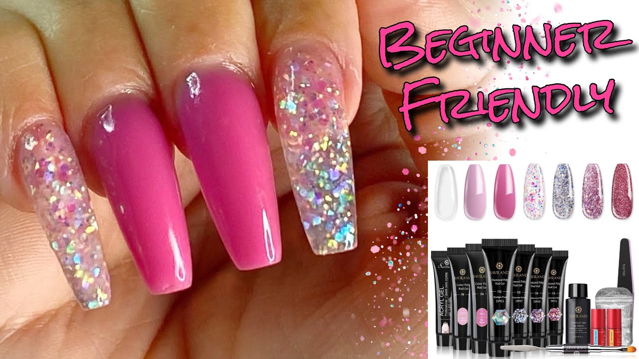 SAVILAND PINK POLYGEL KIT REVIEW | Beginner Friendly Nails Using a Best Selling Amazon Nail Kit ✨💅