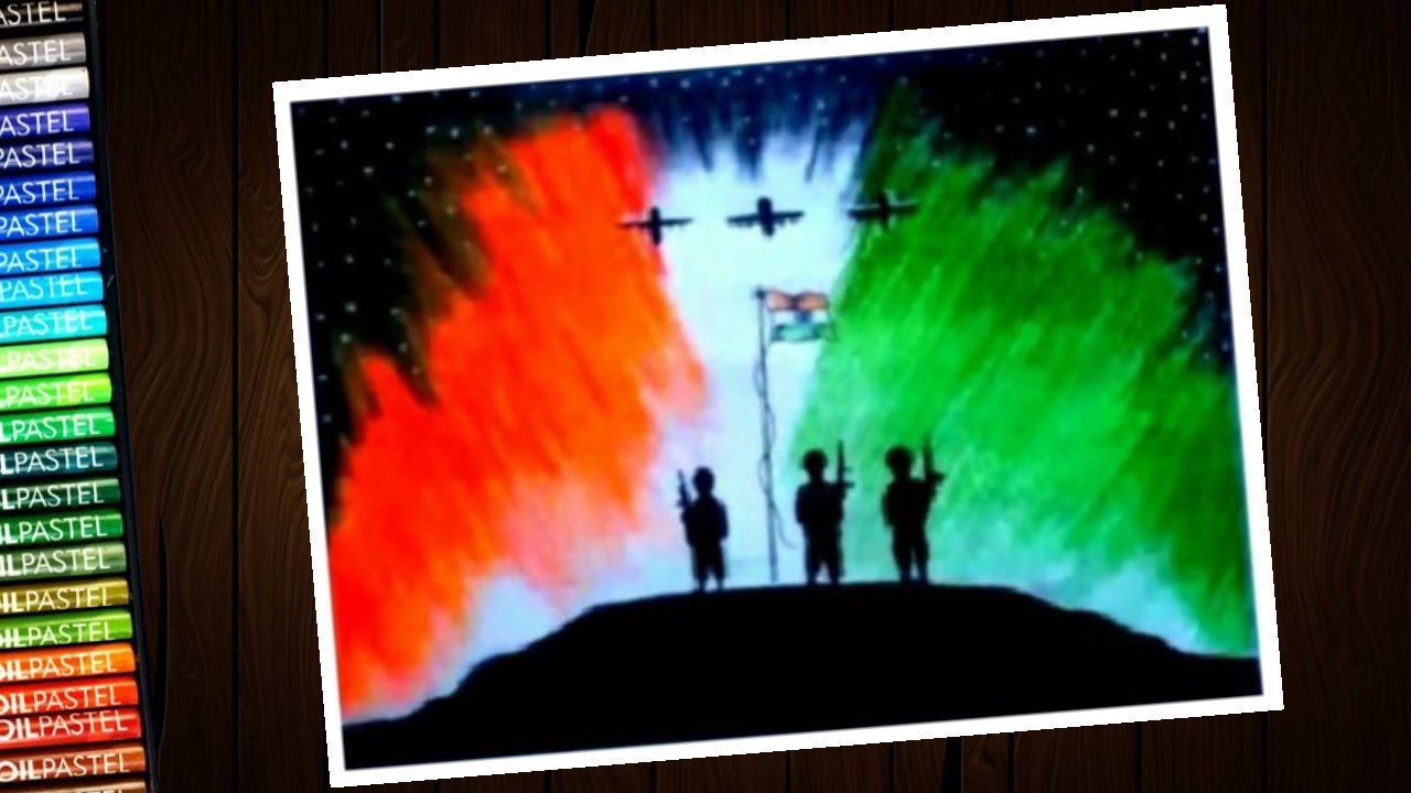 The Independence day special step by step oil pastel drawing !! For kids and beginners