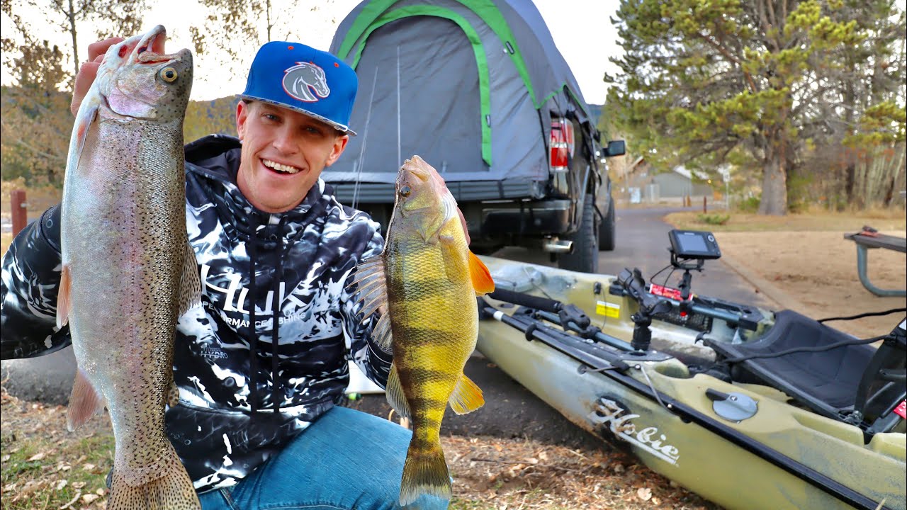 Catch Cook and Camp HIGH Mountain Reservoir! JUMBO PERCH! (Personal Best)