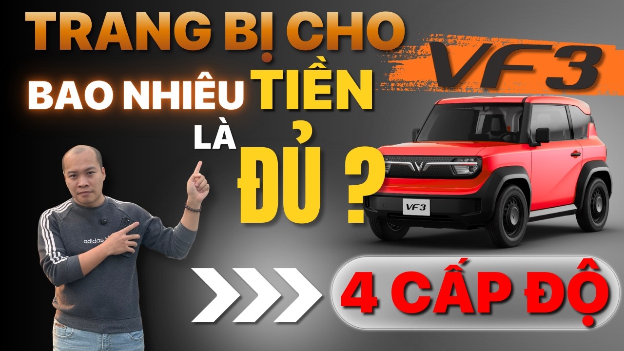 Trang Bị Bao Nhiêu Tiền Phụ Kiện cho Vinfast VF3 là ĐỦ? | 4 Mức Độ Xe | Tùng Đào - Vlog