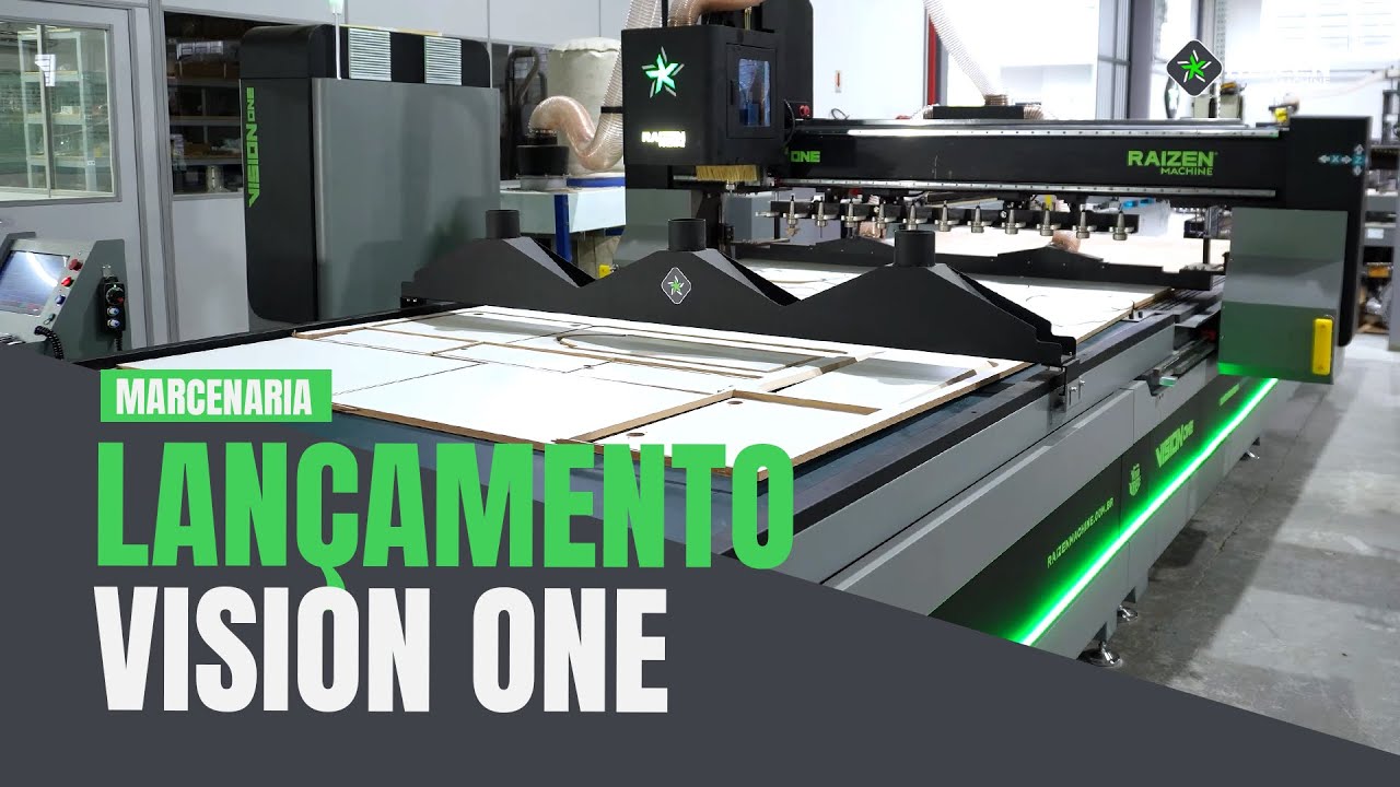 VISION ONE - ROUTER CNC PARA PRODUÇÃO DE MÓVEIS EM MARCENARIA - RAIZEN MACHINE 🚀💚