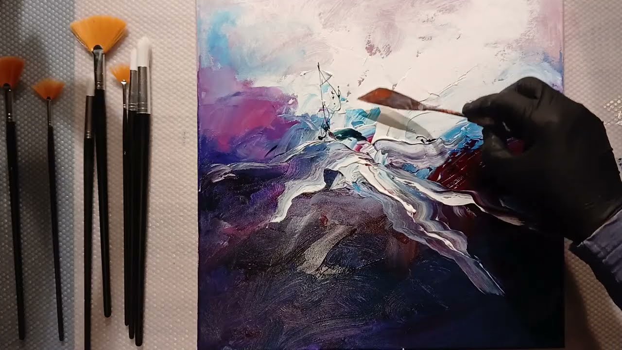 Palette Knife Magic: Creating “Super Nova” in Minutes #AbstractPainting #impastoart #ArtTutorial
