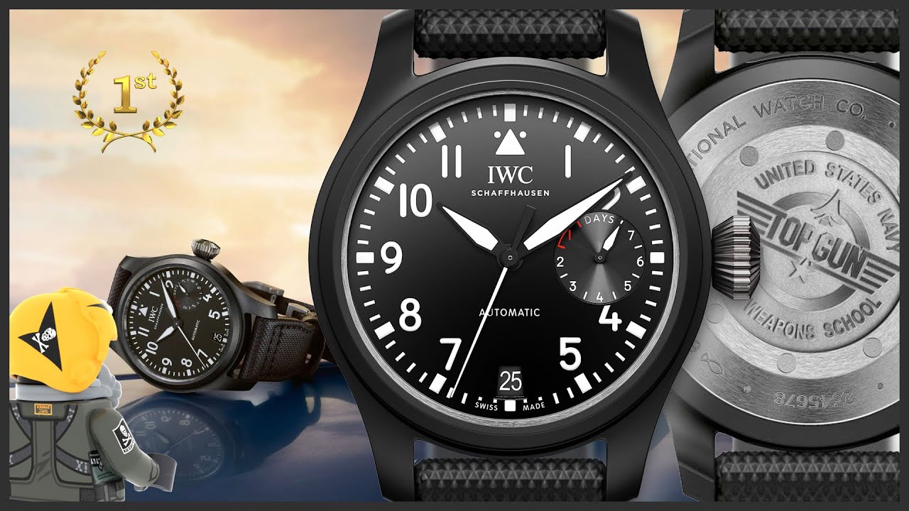 Обзор часов  IWC Big Pilot’s Top Gun IW502001 / черная керамика / запас хода 7 суток!!!
