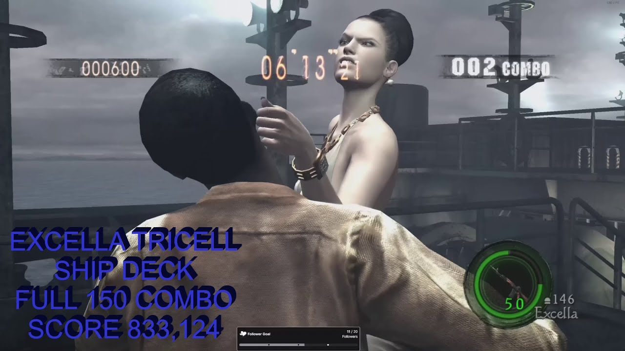 Resident Evil 5 | The Mercenaries Reunion | Excella Tricell | Ship Deck | Full 150 Combo