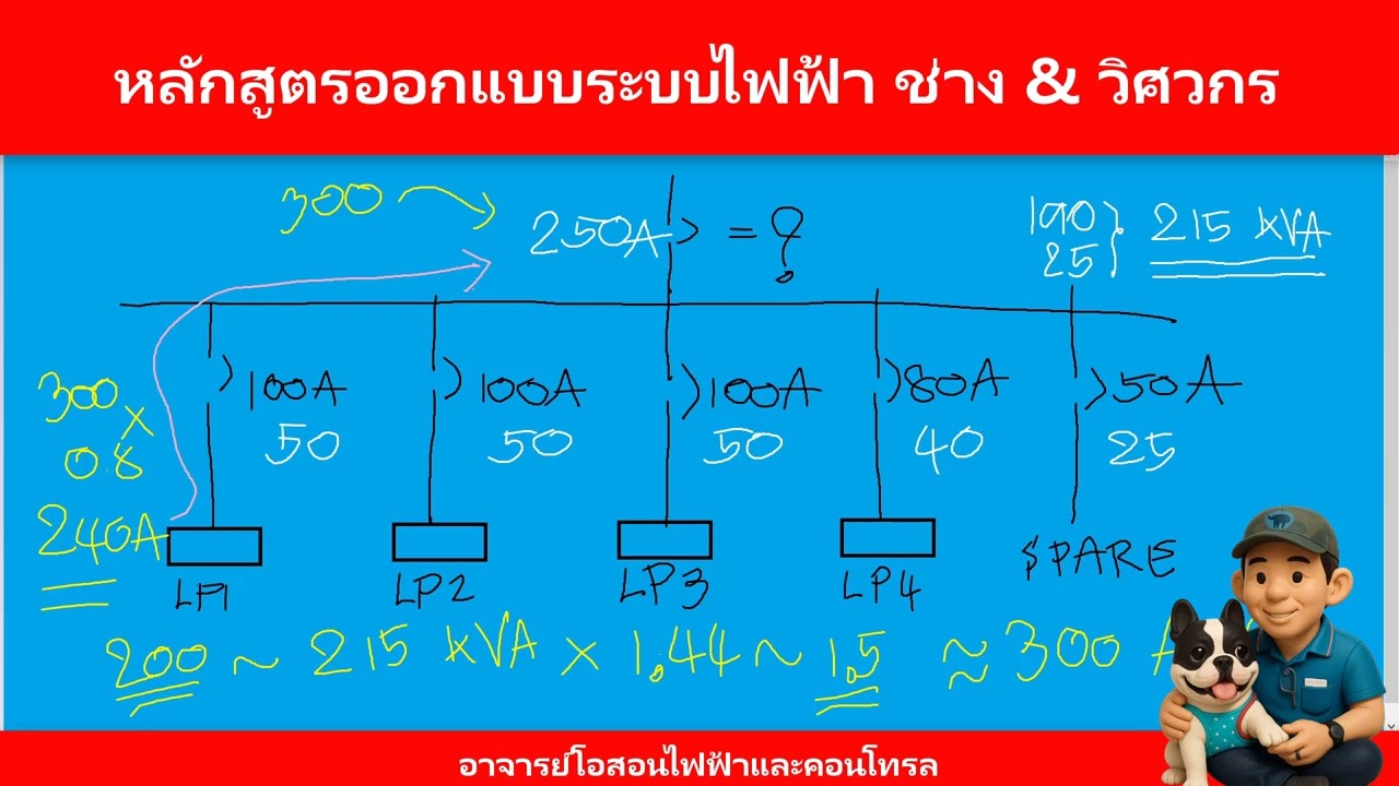 เทคนิคการหาเขนาดเบรกเกอร์เมน