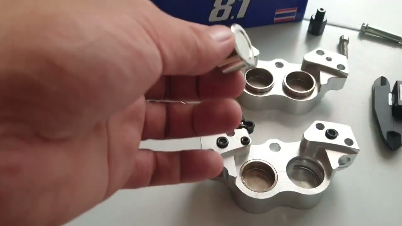 bongkar kaliper rem 4 piston radial CNC 8.1 swits tracktion stage 6 marzocchi 4p