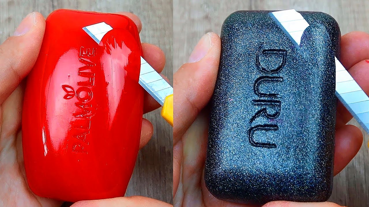 Relaxing Soap Carving ASMR-Satisfying Soap Cutting. Amazing soap cutting-68