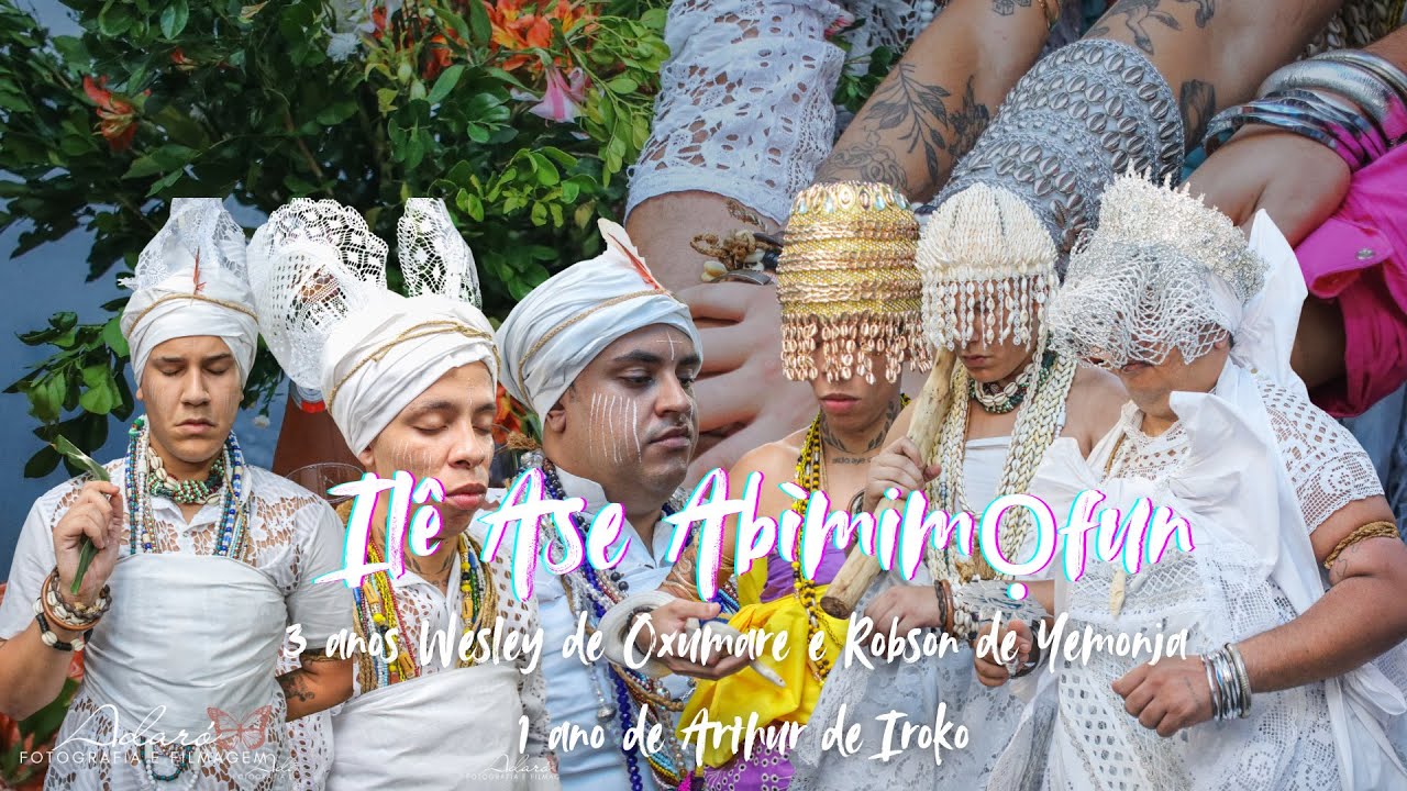Ilê Ase Abìmimọfun - 3 anos Wesley de Oxumare e Robson de Yemonja e 1 ano de Arthur de Iroko.