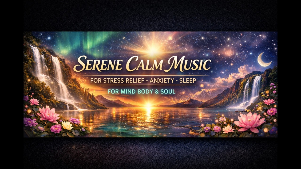 SERENE RELAXING MUSIC🌙Calm Piano with Ocean Waves | Deep Sleep, Stress Relief & Anxiety Healing😴🌌🌊