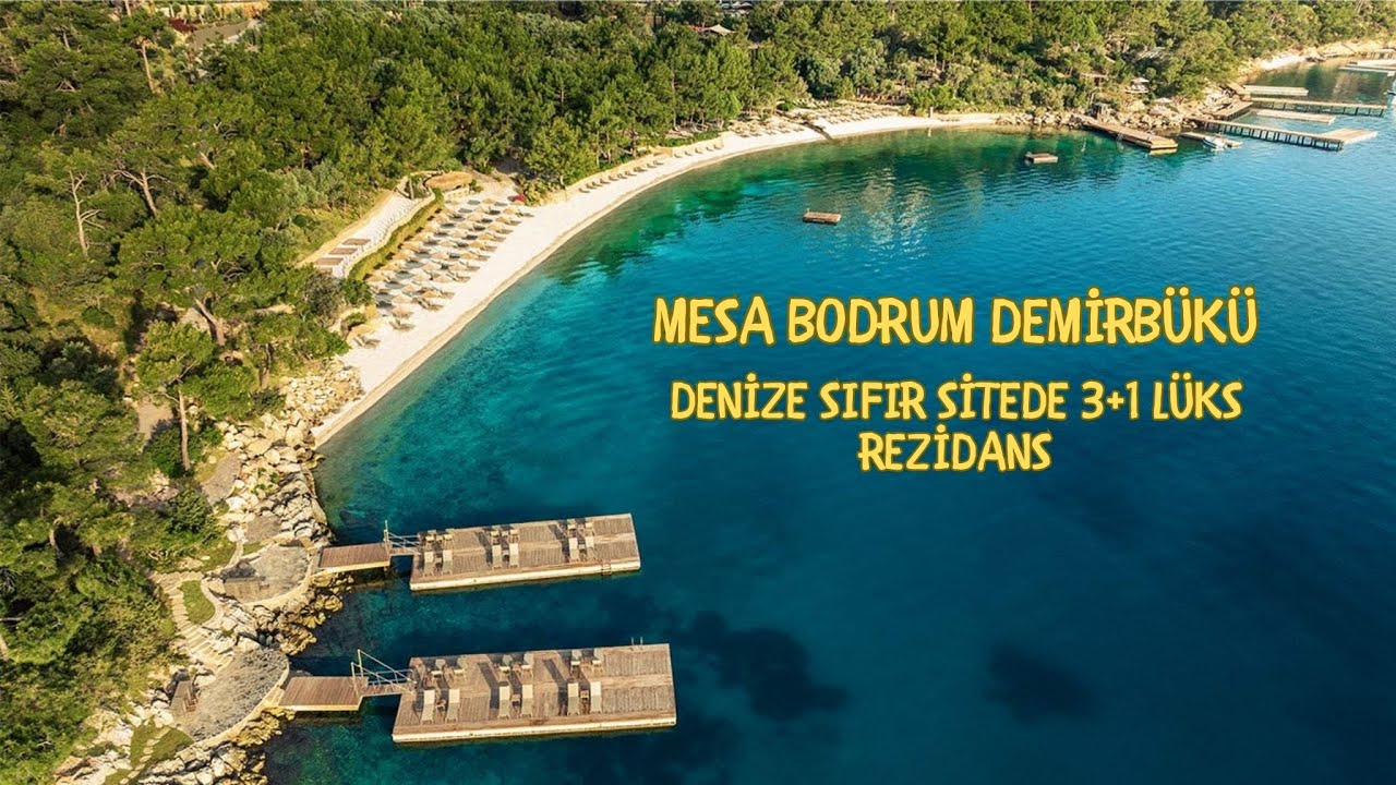 Mesa Bodrum Denize Sıfır Site İçinde Deniz Manzaralı 3+1 Lüks Rezidans