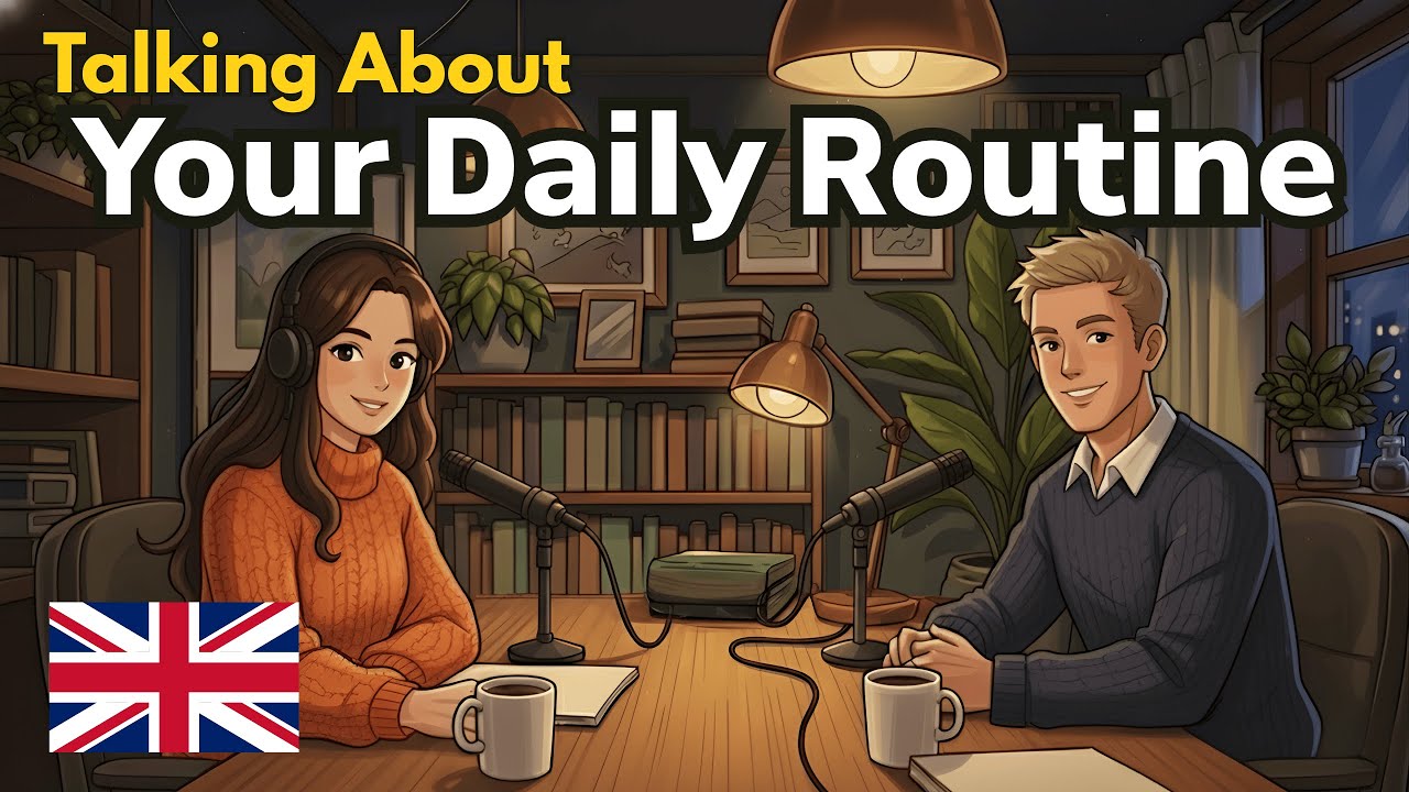 How to Talk About Your Daily Routine in English |  English Conversation Practice