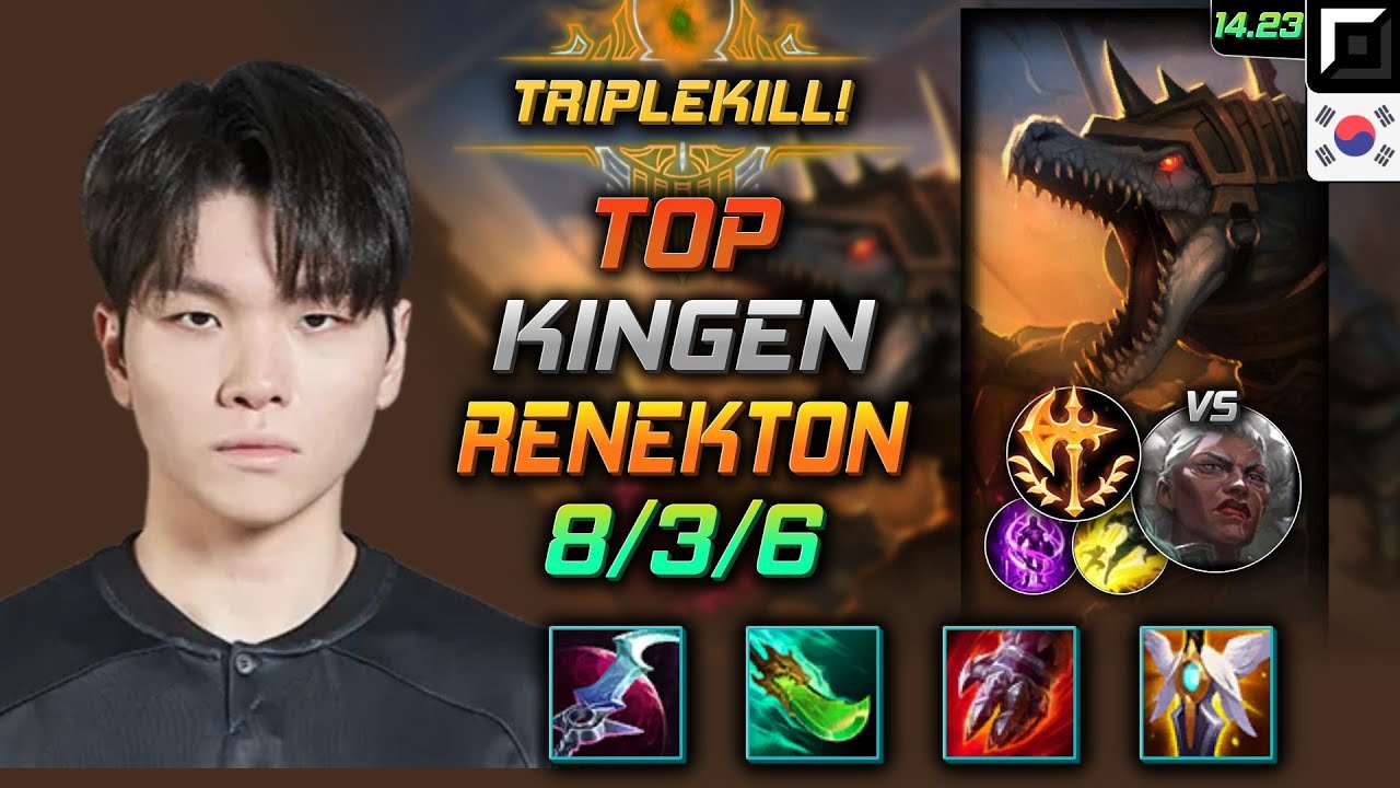 Renekton Top Build Kingen Eclipse Conqueror - LOL KR Master Patch 14.23