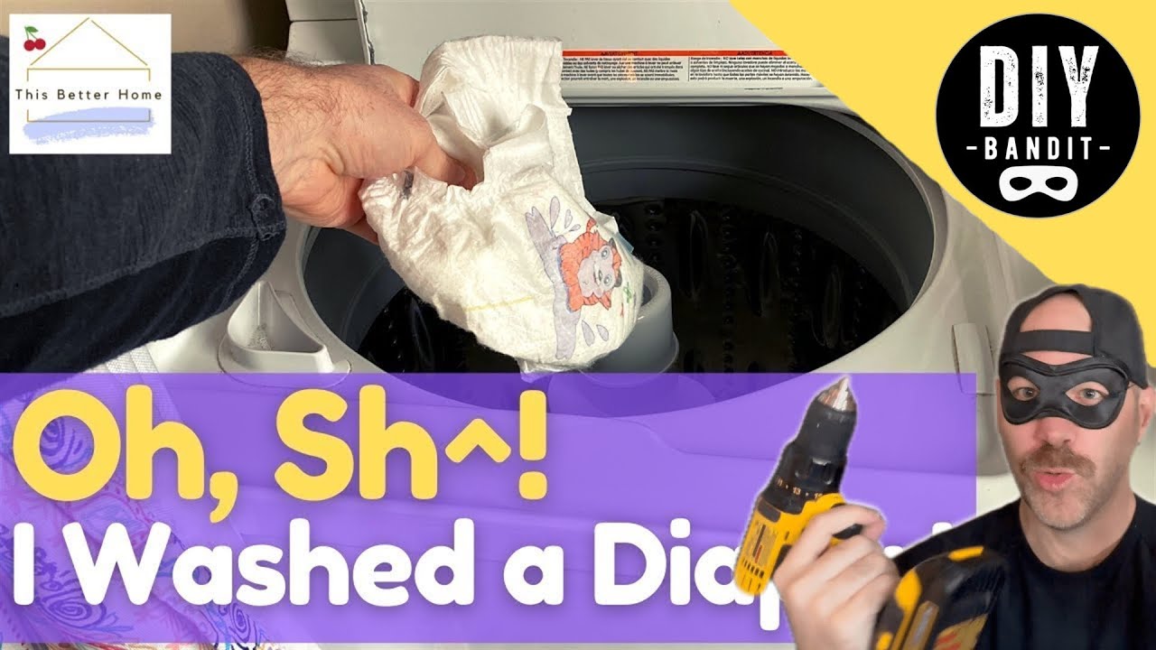 🔥 So You Accidentally Put a **Diaper in the Washing Machine**➔ Here's What You Do to Clean & Fix It