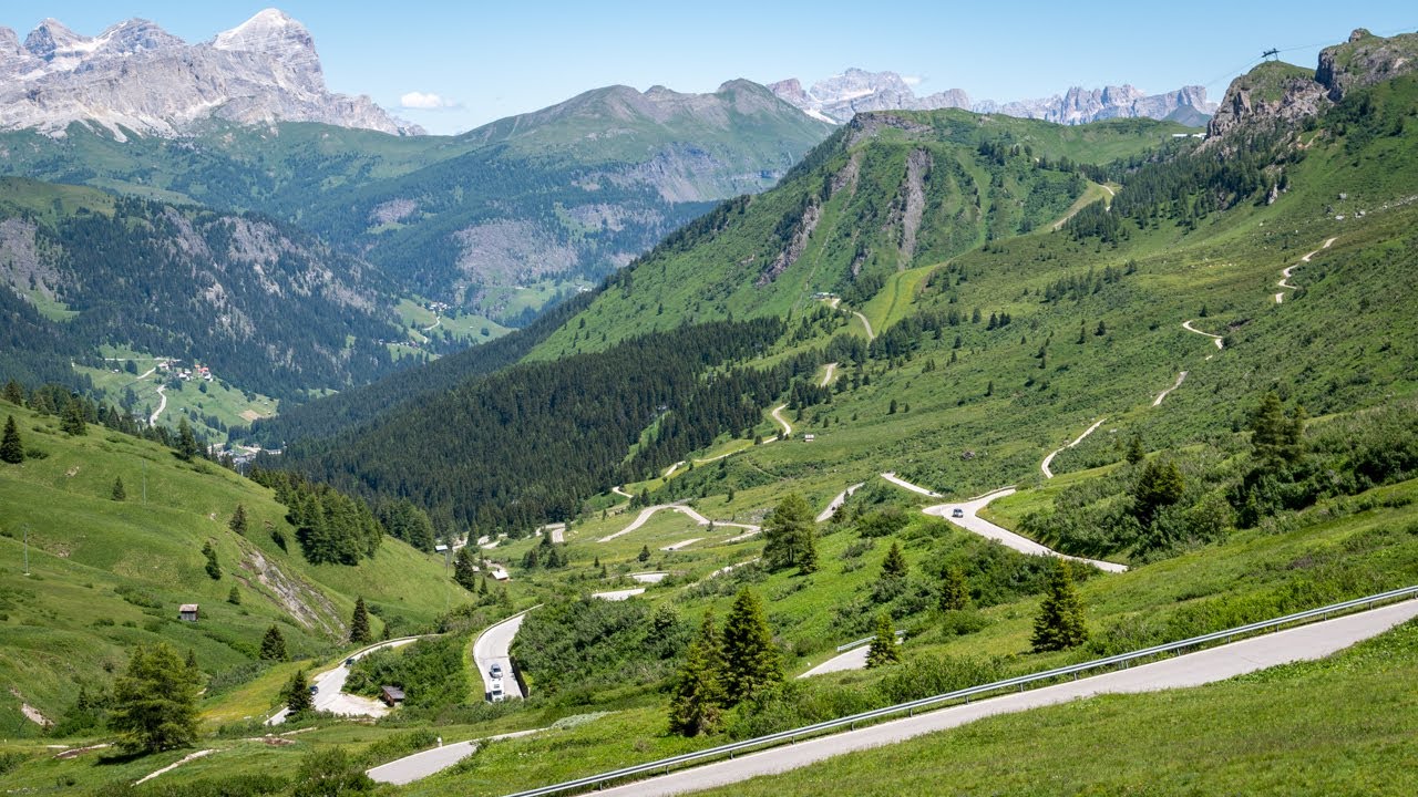 Driving the Pordoi Pass, Italy