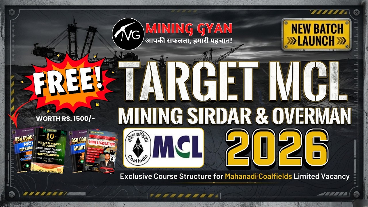 Target MCL 2026 🔥 Mining Sirdar | Overman | Surveyor | New Batch Launch | Exclusive Course Structure
