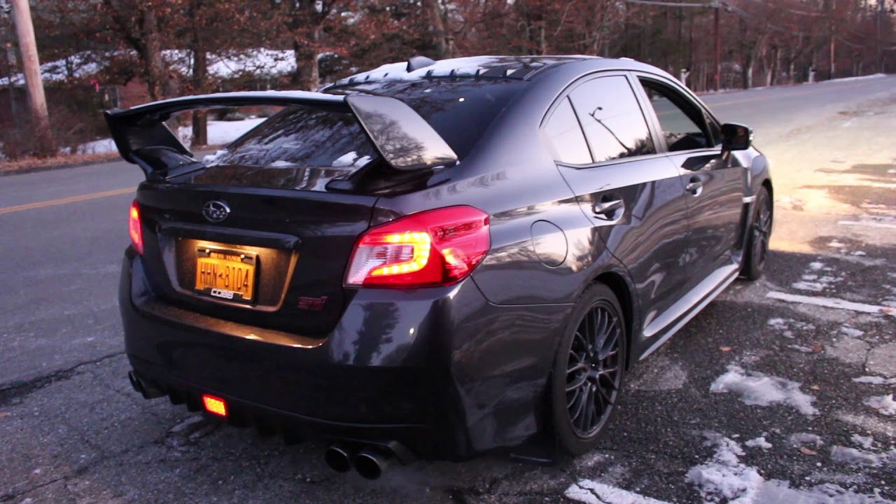 2016 Subaru STI: ETS Cat Back Exhaust + Invidia Catted Downpipe (BURBLE TUNE)