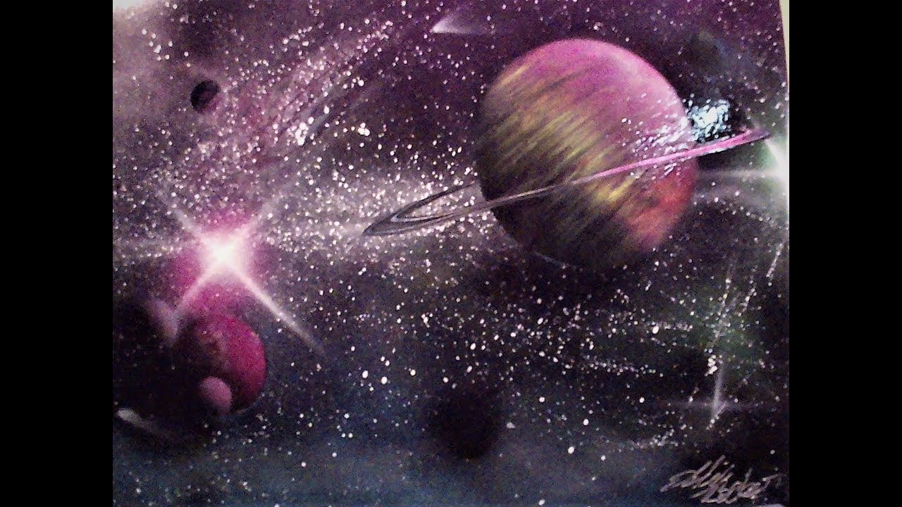Planet Rings AMAZING SPRAY PAINT ART