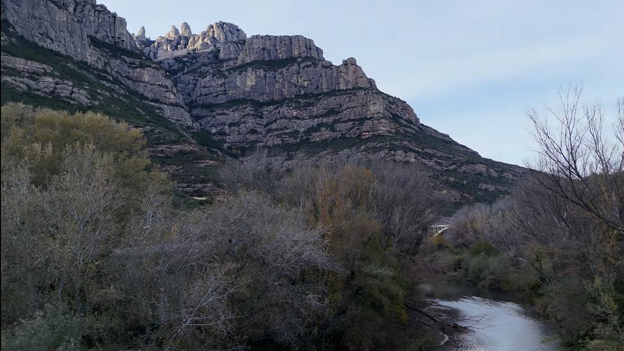 Spain Mountains and river. Drone footage #montserrat 