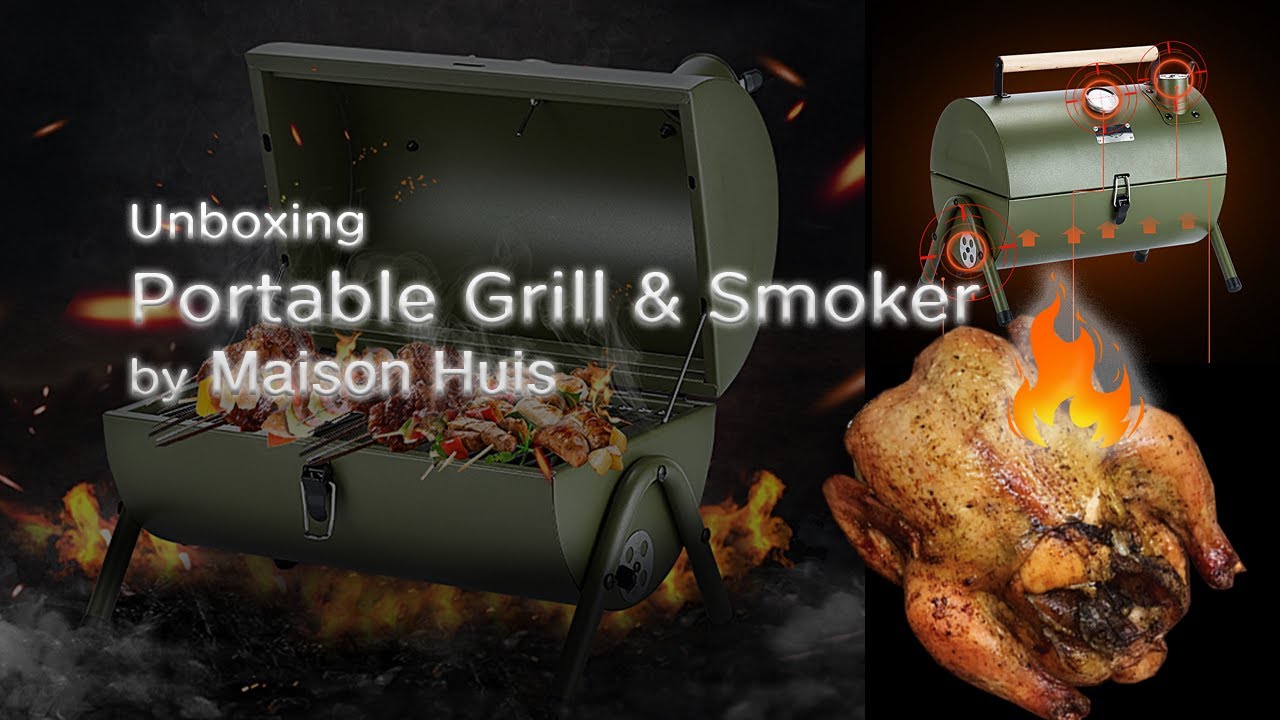 Unboxing Maison Huis Portable BBQ Grill & Smoker | Smoked Chicken - Iny's Kitchen