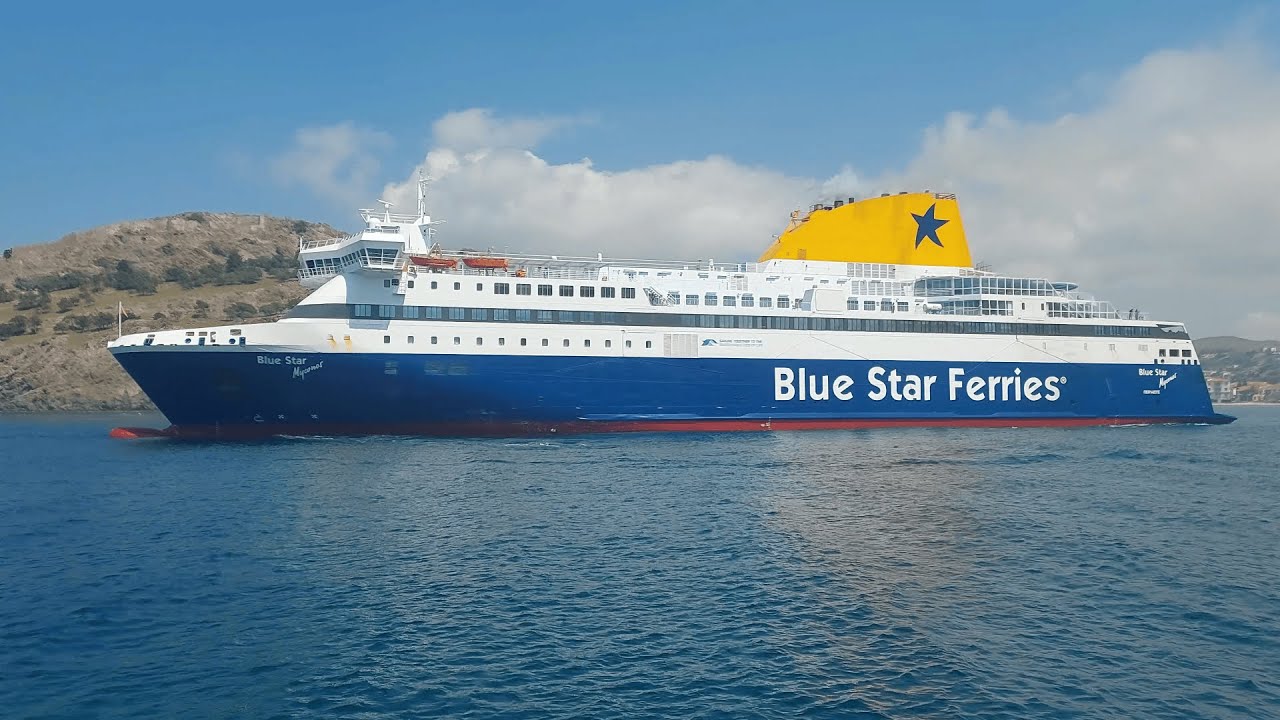 Blue Star Myconos: Άφιξη & Aναχώρηση από το λιμάνι της Μύρινας!