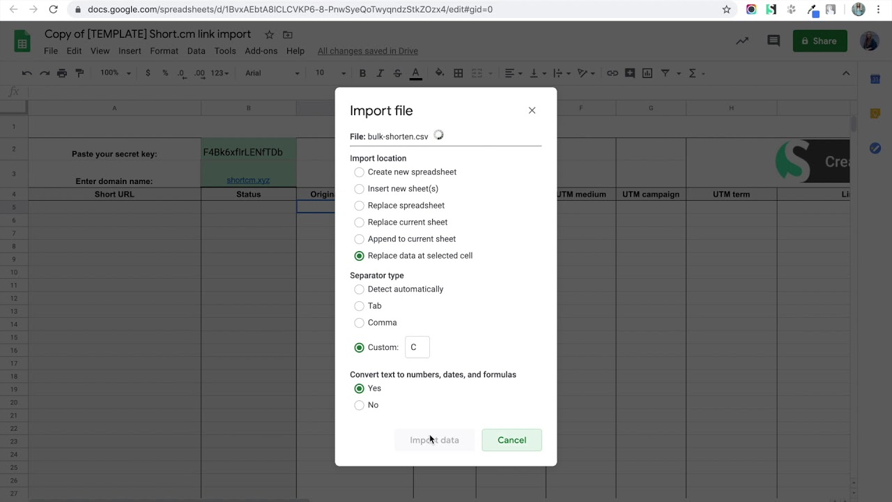 How to Shorten Links in Bulk on Short.io