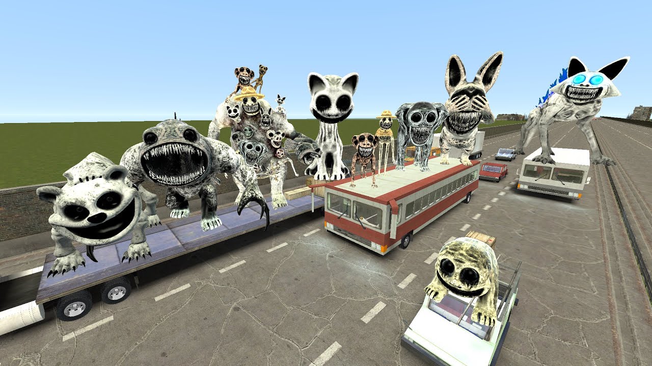 I Kicked ZOONOMALY MONSTER FAMILY into a Freeway in Garry's Mod and You Won't Believe What Happened
