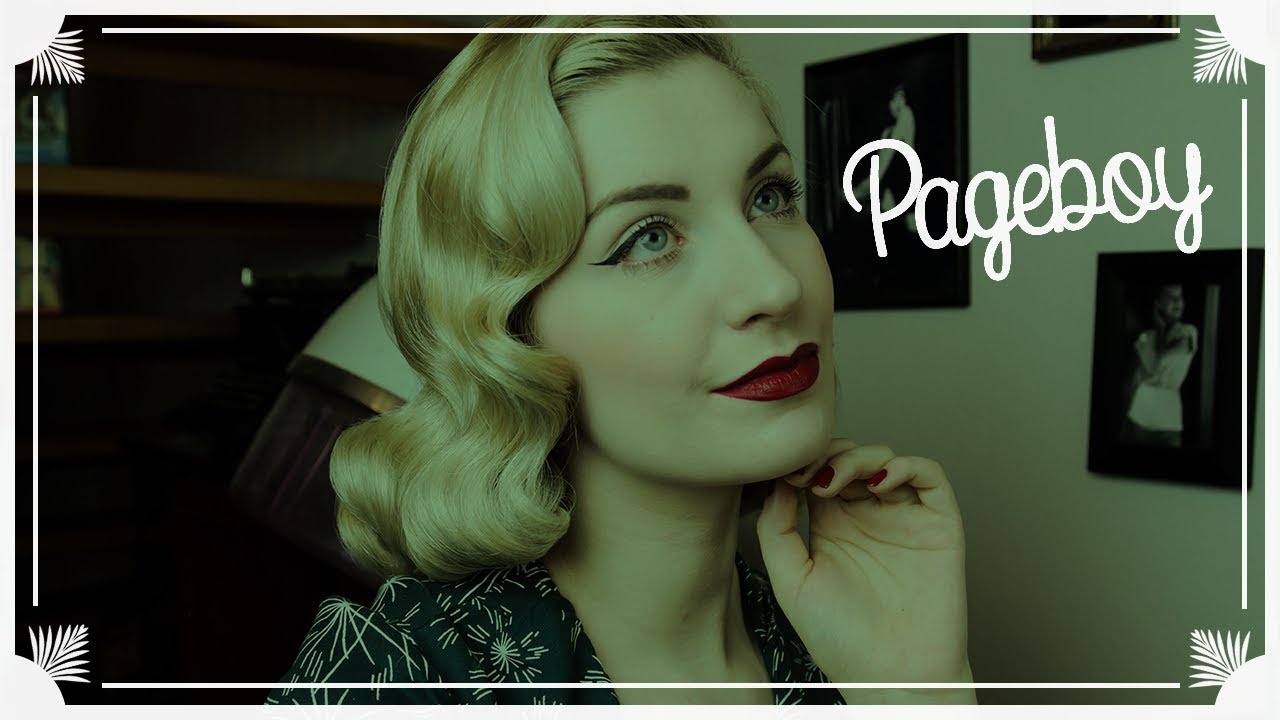 PAGEBOY / Easy Hair Tutorial / Einfache Vintage Frisur mit Lockenstab