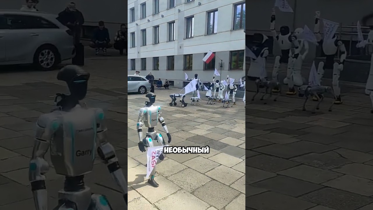 Robots protest in Poland, while in China they're working