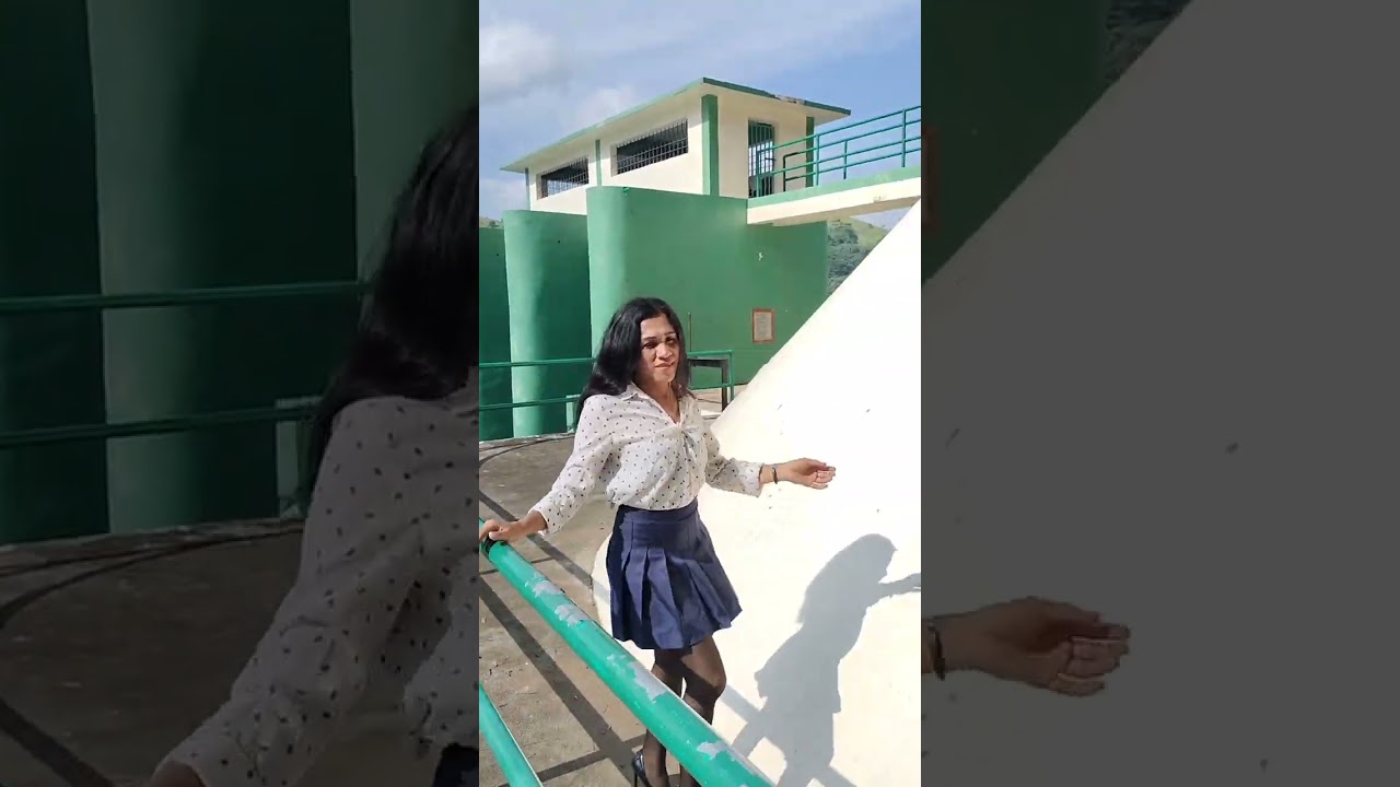 Crossdresser/Ladyboy Outdoors style with tights#video