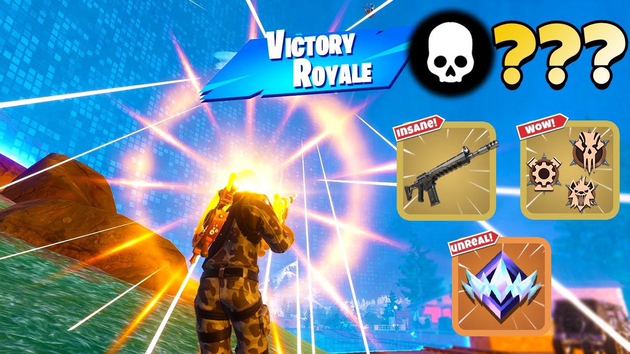 Геймплей с победой в Unreal Ranked Solo Zero Build (глава 5, сезон 3, Fortnite)