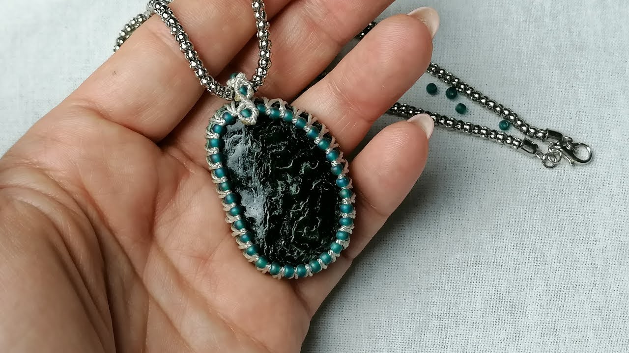 Macrame, modo semplice per avvolgere la pietra / Macrame, easy way to wrap stone