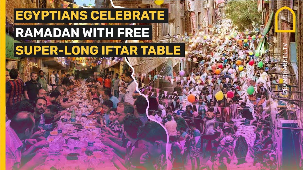 Egyptians Celebrate Ramadan With Free Super-long Iftar Table